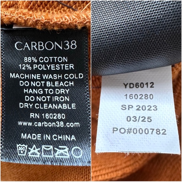 Carbon38 Sweatshirt Macrame Shoulder Pullover Long Sleeve Caramel Cafe XS - Picture 9 of 14